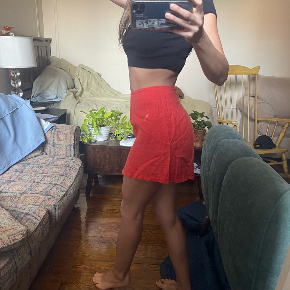Chic Red Mini Skirt